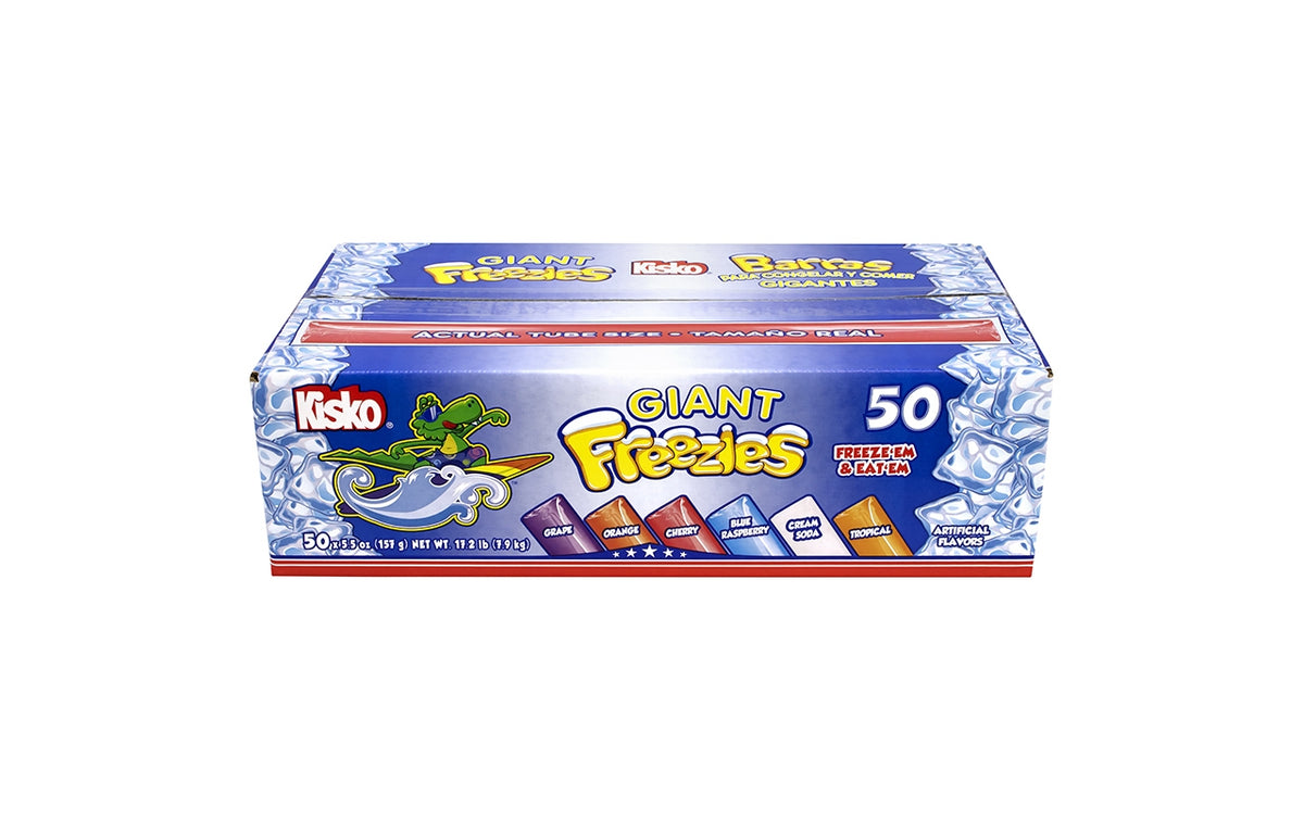 Kisko Giant Freezies, 5.5 oz, 50 Count – Candydistributors.com