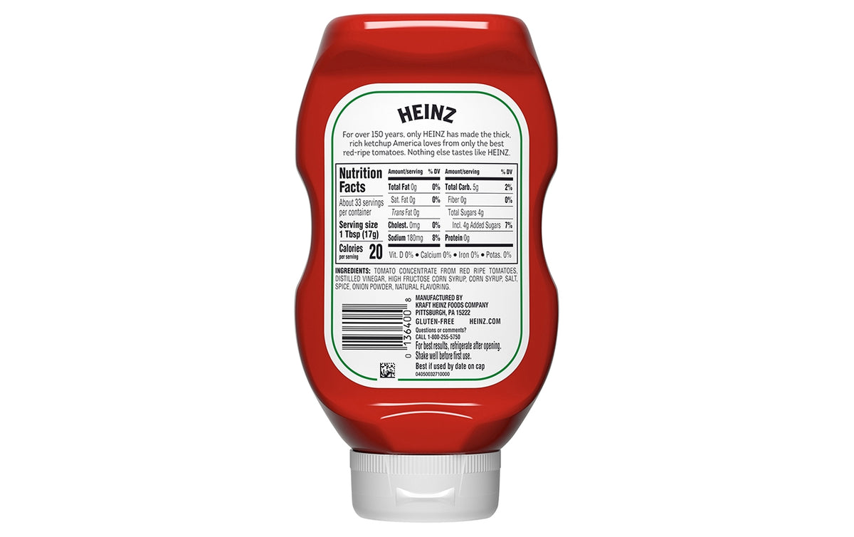 HEINZ Ketchup Squeeze Bottle, 20 oz, 3 Pack