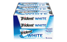 Load image into Gallery viewer, Trident White Peppermint Sugar-Free Gum, 16 Pieces, 9 Count