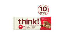 Load image into Gallery viewer, thinkThin High Protein Bars Chunky Peanut Butter, 2.1 oz, 10 Count