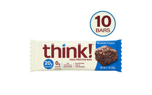 Load image into Gallery viewer, thinkThin High Protein Bars Brownie Crunch, 2.1 oz, 10 Count