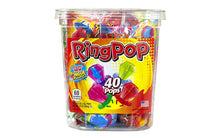 Load image into Gallery viewer, RING POP Individually Wrapped Lollipop Candy, 40 Count Bulk Tub