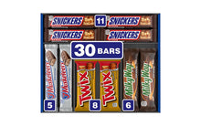 Load image into Gallery viewer, MARS Chocolate Full Size Candy Bars Assorted Variety Box, 30 Count