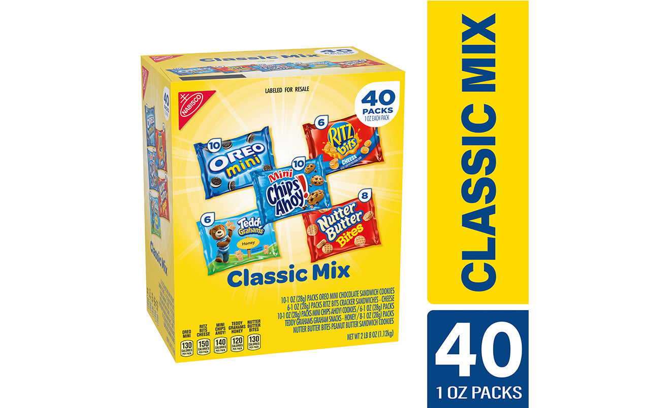 NABISCO Cookie & Cracker Classic Mix Variety, 1 oz, 40 Count