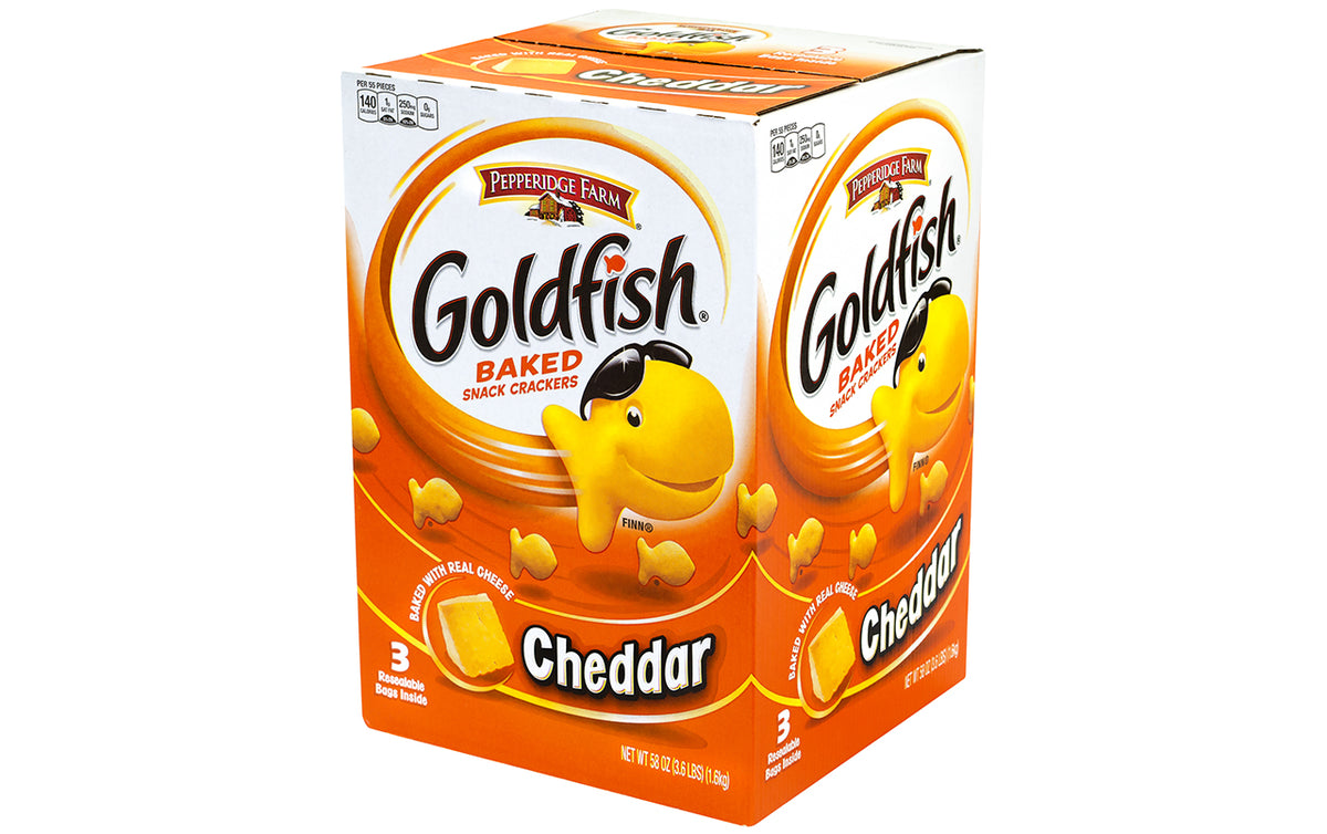 GOLDFISH Cheddar Baked Snack Crackers, 3.6 lb –