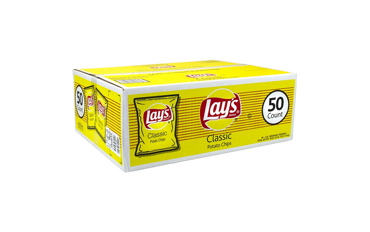 LAYS Original Potato Chips, 1 oz, 50 Count