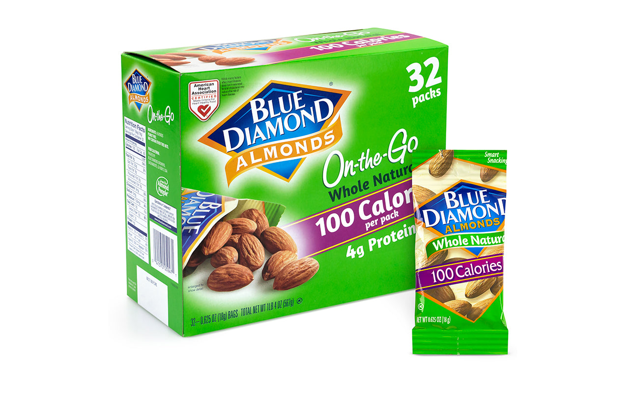 BLUE DIAMOND Almonds On-the-Go 100 Calorie Packs, 0.6 oz, 32 Count
