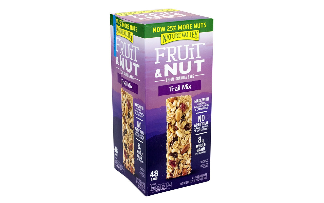 NATURE VALLEY Fruit & Nut Trail Mix Chewy Granola Bars, 48 Count