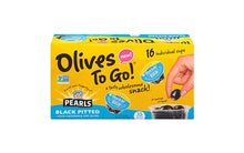 Load image into Gallery viewer, Pearls Large Black Pitted Olives To-Go Cup, 16 Count