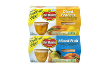 Load image into Gallery viewer, DEL MONTE Diced Peaches & Mixed Fruit Cups, 4 oz, 16 Count