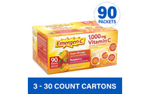 Load image into Gallery viewer, EMERGEN-C 1000mg Vitamin C Dietary Supplement Drink Mix Variety, 90 Count