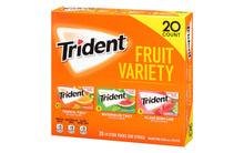 Load image into Gallery viewer, TRIDENT Sugar-Free Gum Fruit Variety, 14 Pieces, 20 Count