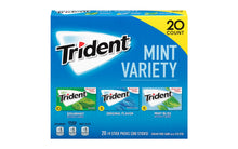 Load image into Gallery viewer, TRIDENT Sugar-Free Gum Mint Variety, 14 Pieces, 20 Count