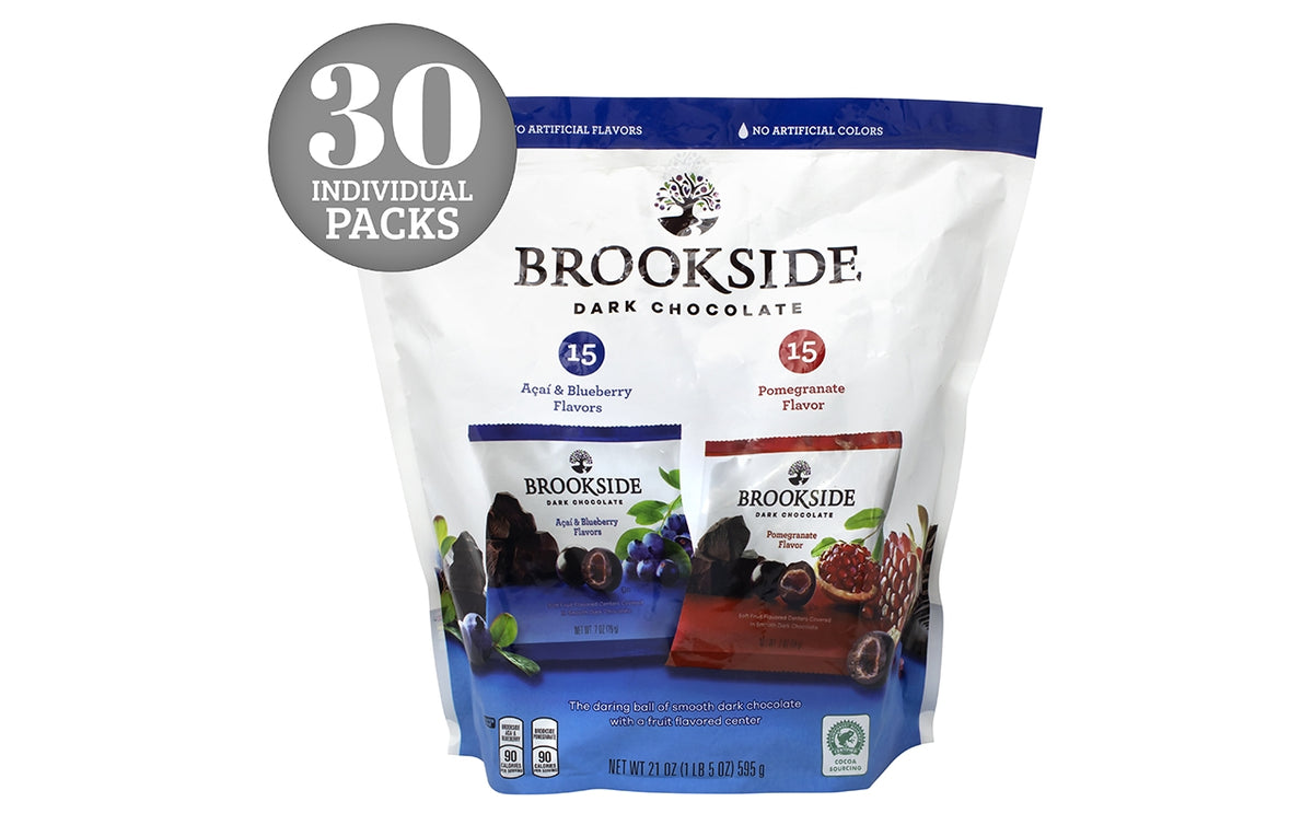 BROOKSIDE - Dark Chocolate Candy - Pomegranate - 7 Ounce, 12 Pack