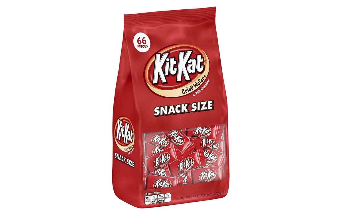 KIT KAT® Milk Chocolate Snack Size Candy Bars, 20.1 oz jumbo bag