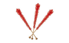 Load image into Gallery viewer, Red Strawberry-Flavored Rock Candy Sticks, 36 count