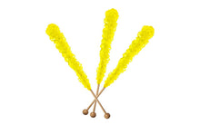 Load image into Gallery viewer, Yellow Rock Candy Sticks, 36 count
