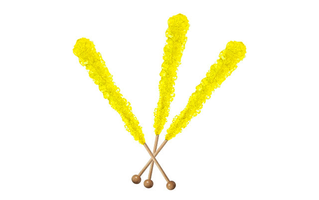 Yellow Rock Candy Sticks, 36 count
