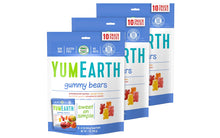 Load image into Gallery viewer, YumEarth Gummy Bears, 10 Count, 3 Pack