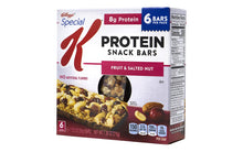 Load image into Gallery viewer, Special K Protein Snack Bars Fruit & Salted Nut, 6 Count, 3 Pack
