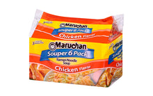 Load image into Gallery viewer, MARUCHAN Ramen Noodle Soup Chicken Flavor Souper 6 Pack, 4 Count (24 Packs)