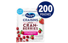 Load image into Gallery viewer, OCEAN SPRAY Craisins Strawberry Flavored Dried Cranberries, 1.16 oz, 200 Count