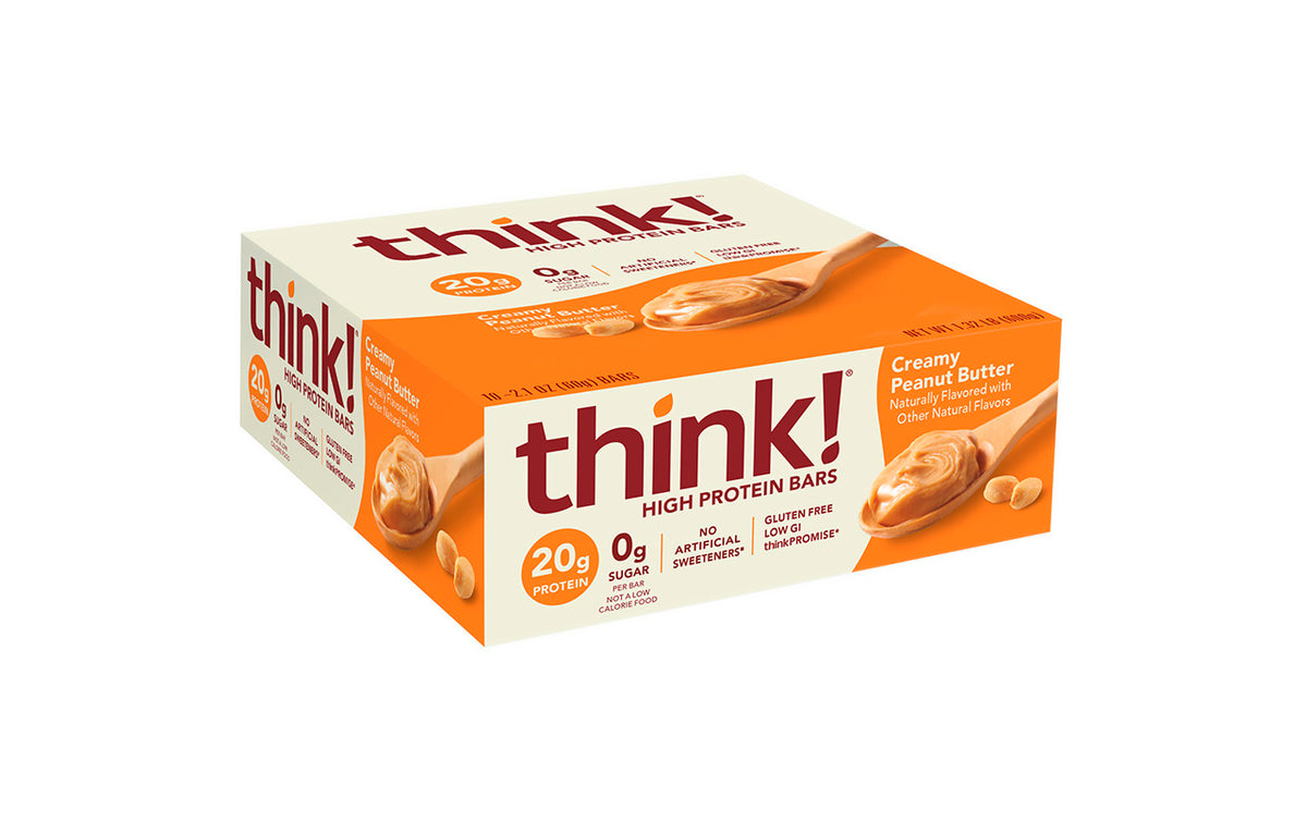 thinkTHIN High Protein Bar Creamy Peanut Butter, 2.1 oz, 10 Count ...