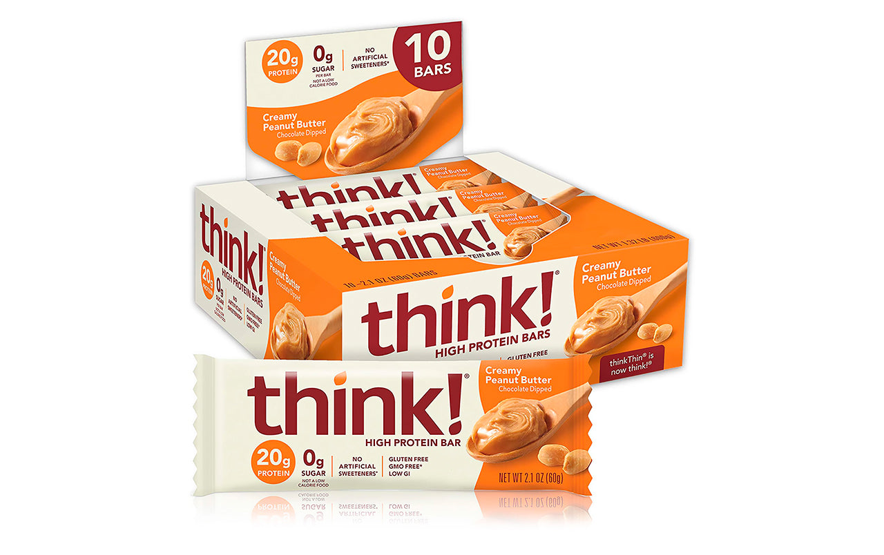 thinkTHIN High Protein Bar Creamy Peanut Butter, 2.1 oz, 10 Count