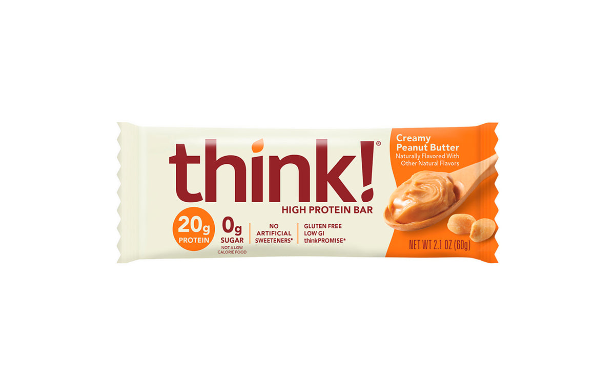 thinkTHIN High Protein Bar Creamy Peanut Butter, 2.1 oz, 10 Count ...