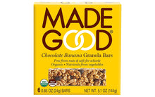 Load image into Gallery viewer, MADEGOOD Organic Chocolate Banana Granola Bars, 0.85 oz, 6 Count, Pack of 6