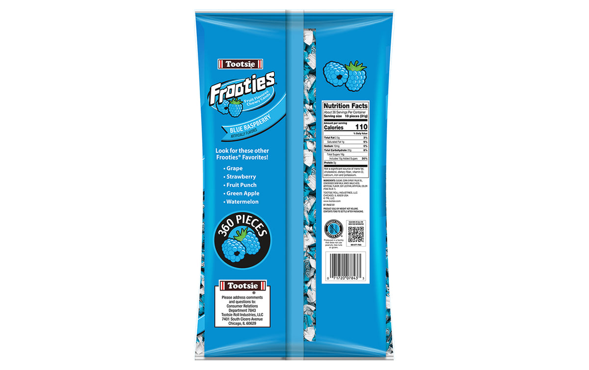 Frooties Blue Raspberry, 360 Pieces – Candydistributors.com