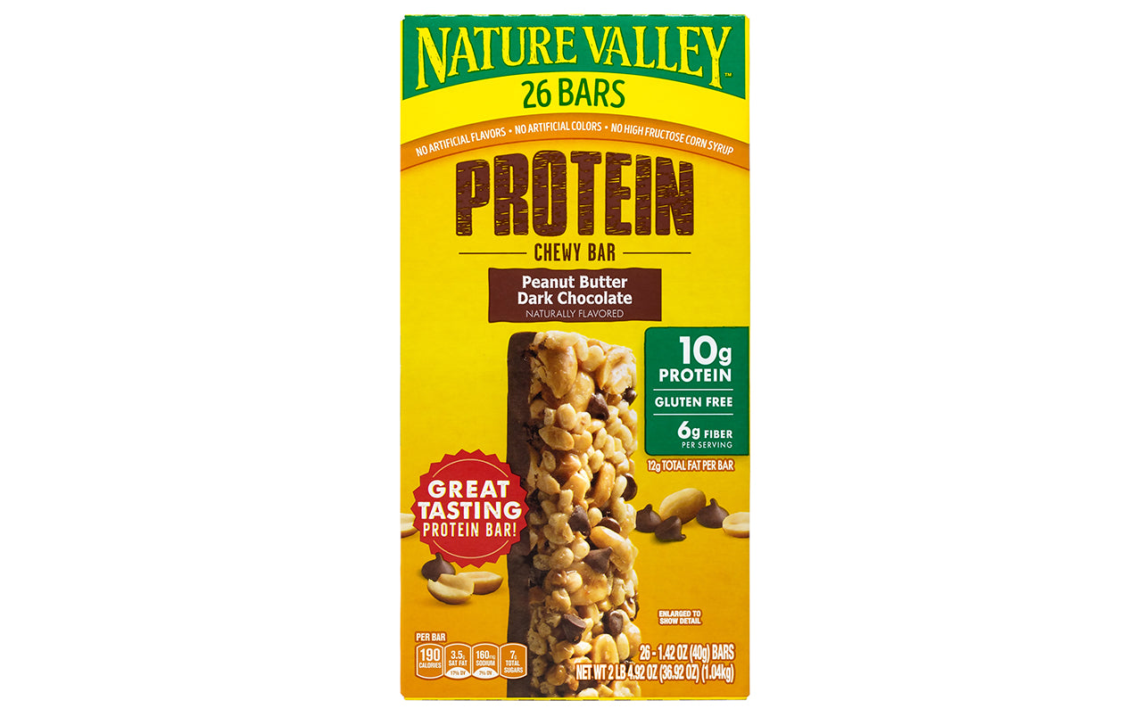 Nature Valley Chewy Granola Bar, Protein, Peanut Butter Dark Chocolate, 5  Bars - 1.4 oz (Pack of 4)