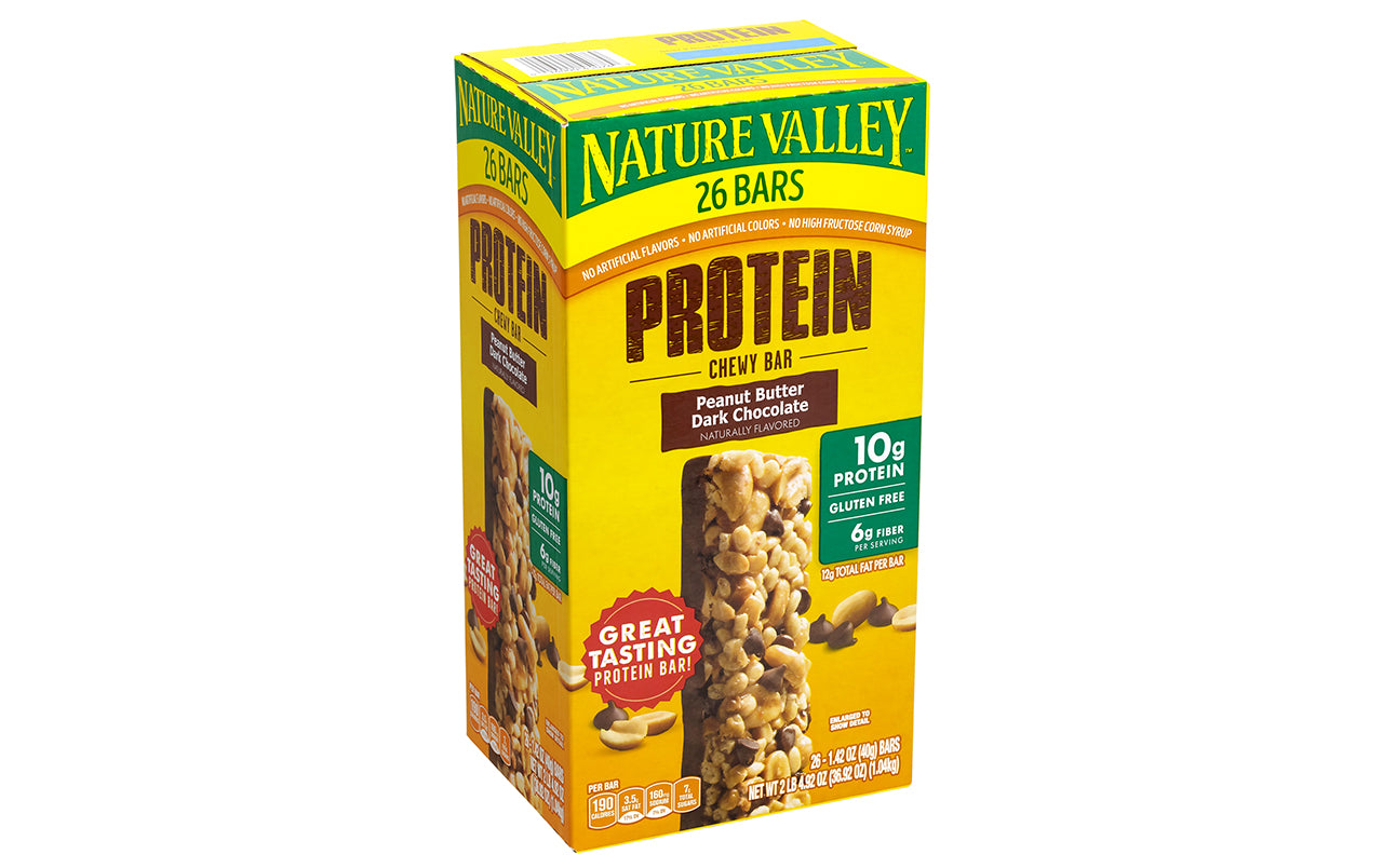 NATURE VALLEY Protein Chewy Granola Bars Peanut Butter Dark