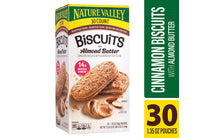 Load image into Gallery viewer, NATURE VALLEY Biscuits Almond Butter &amp; Peanut Butter Variety Pack, 1.35 oz, 30 Count
