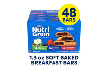 Load image into Gallery viewer, NUTRI-GRAIN Soft Baked Breakfast Bars Variety, 1.3 oz, 48 Count
