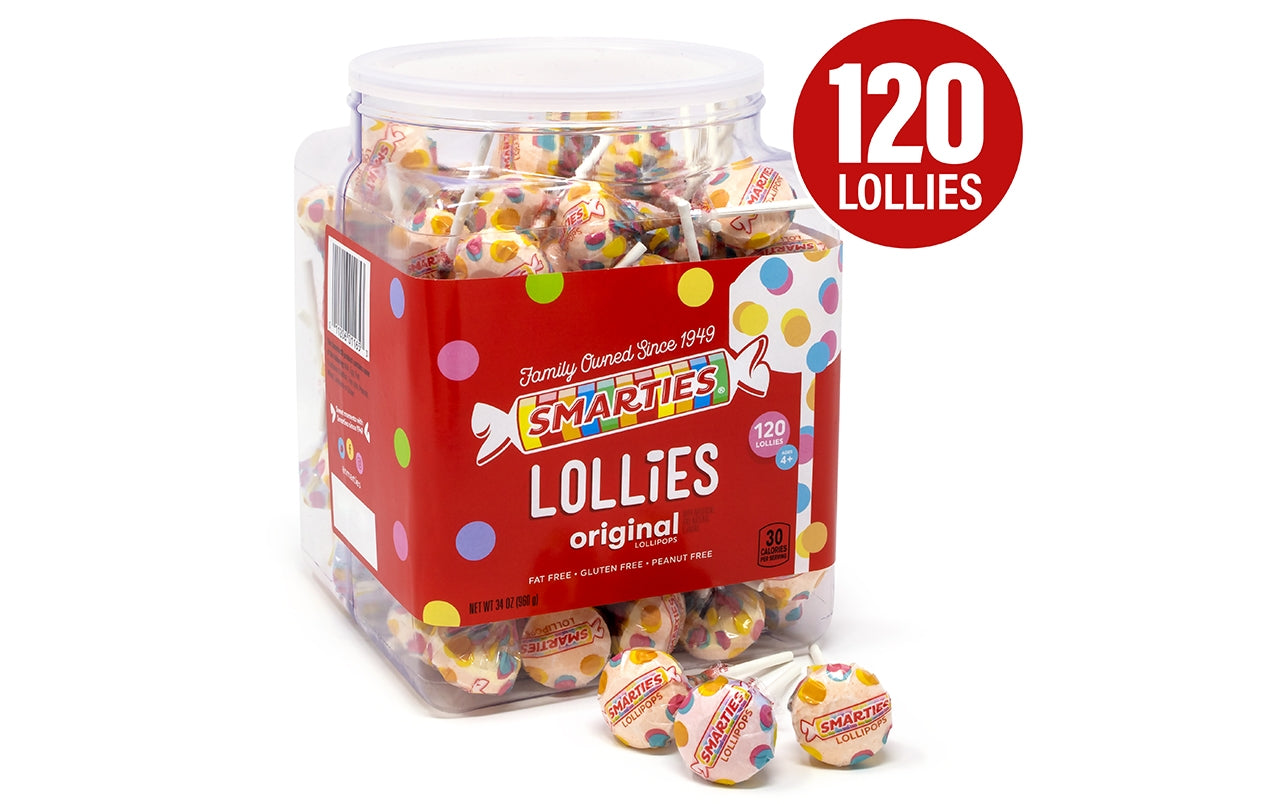 Smarties Wrapped Pops, 34 oz, 120 count