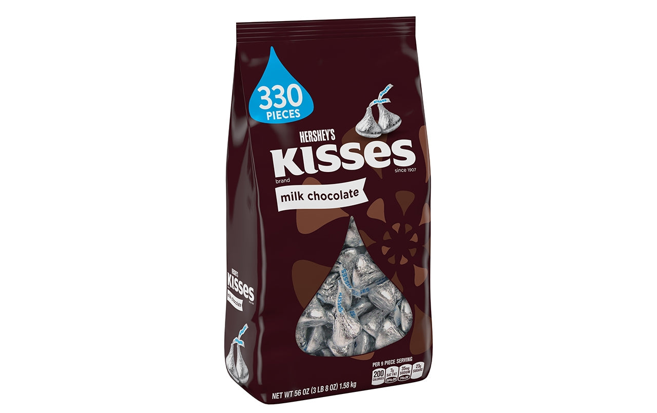 KISSES Milk Chocolates, 56 oz, 330 Pieces