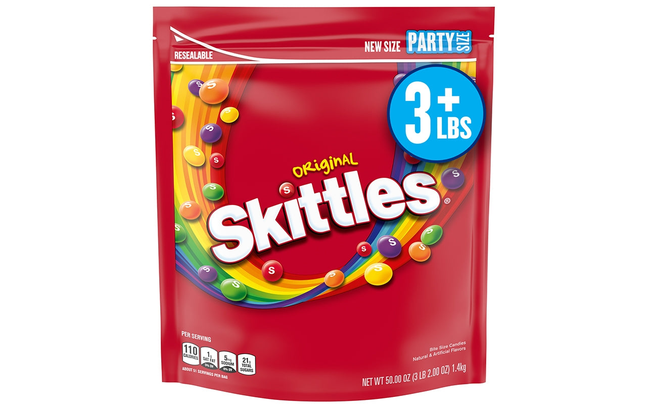 SKITTLES Original Candy Party Size Bag, 50 oz