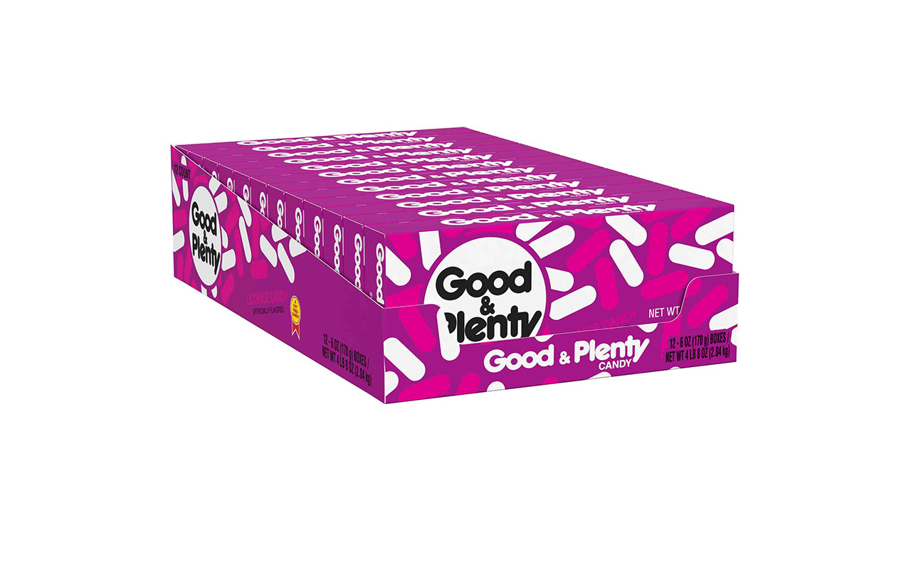 GOOD & PLENTY Licorice Candy, 6 oz, 12 Count
