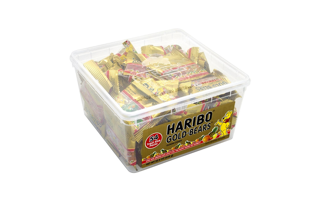 HARIBO Gold Gummy Bears Snack-Size Packs, 0.4 oz, 54 Count