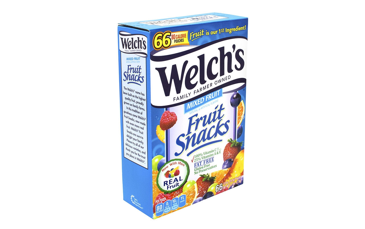 WELCH'S Mixed Fruit Snacks, 0.9 oz, 66 Count