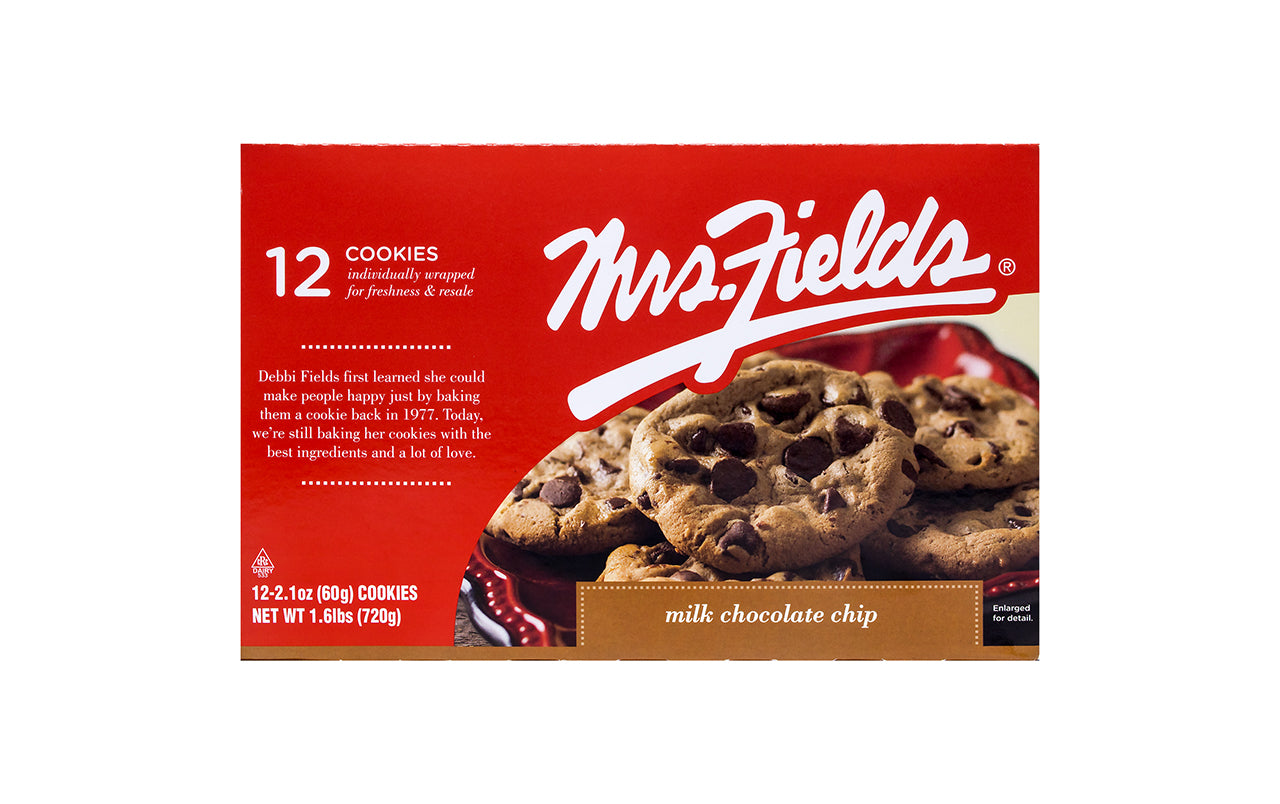 Mrs Fields Cookies, Milk Chocolate Chip - 30 pack, 1 oz cookies