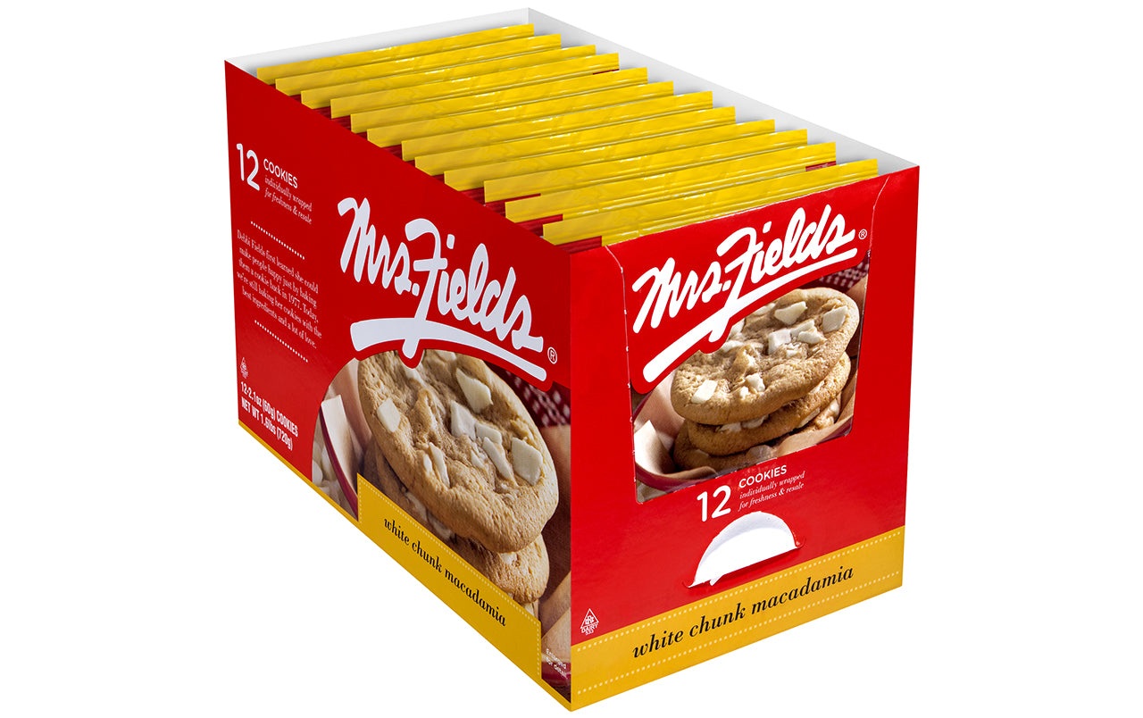 Mrs. Fields White Chunk Macadamia, 12 Count – Candydistributors.com