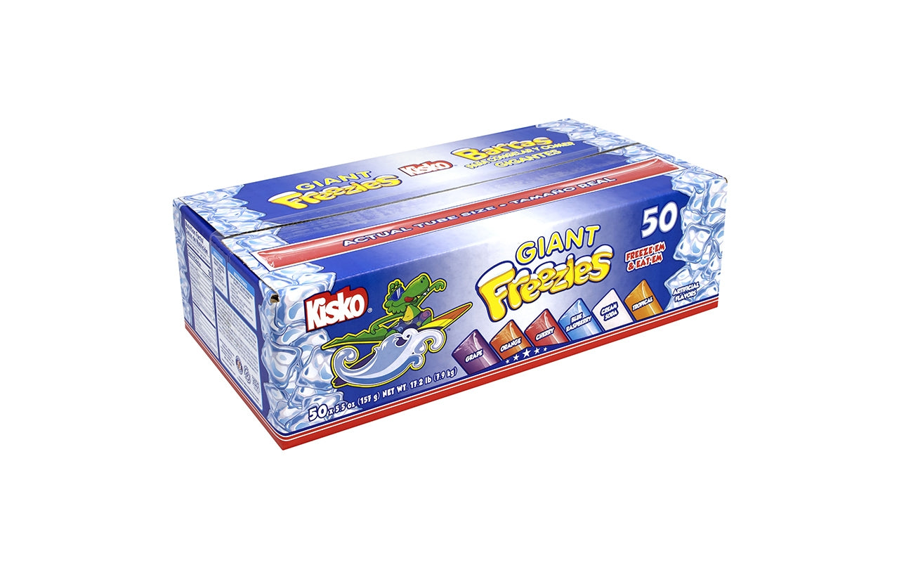 Kisko Giant Freezies, 5.5 oz, 50 Count – Candydistributors.com