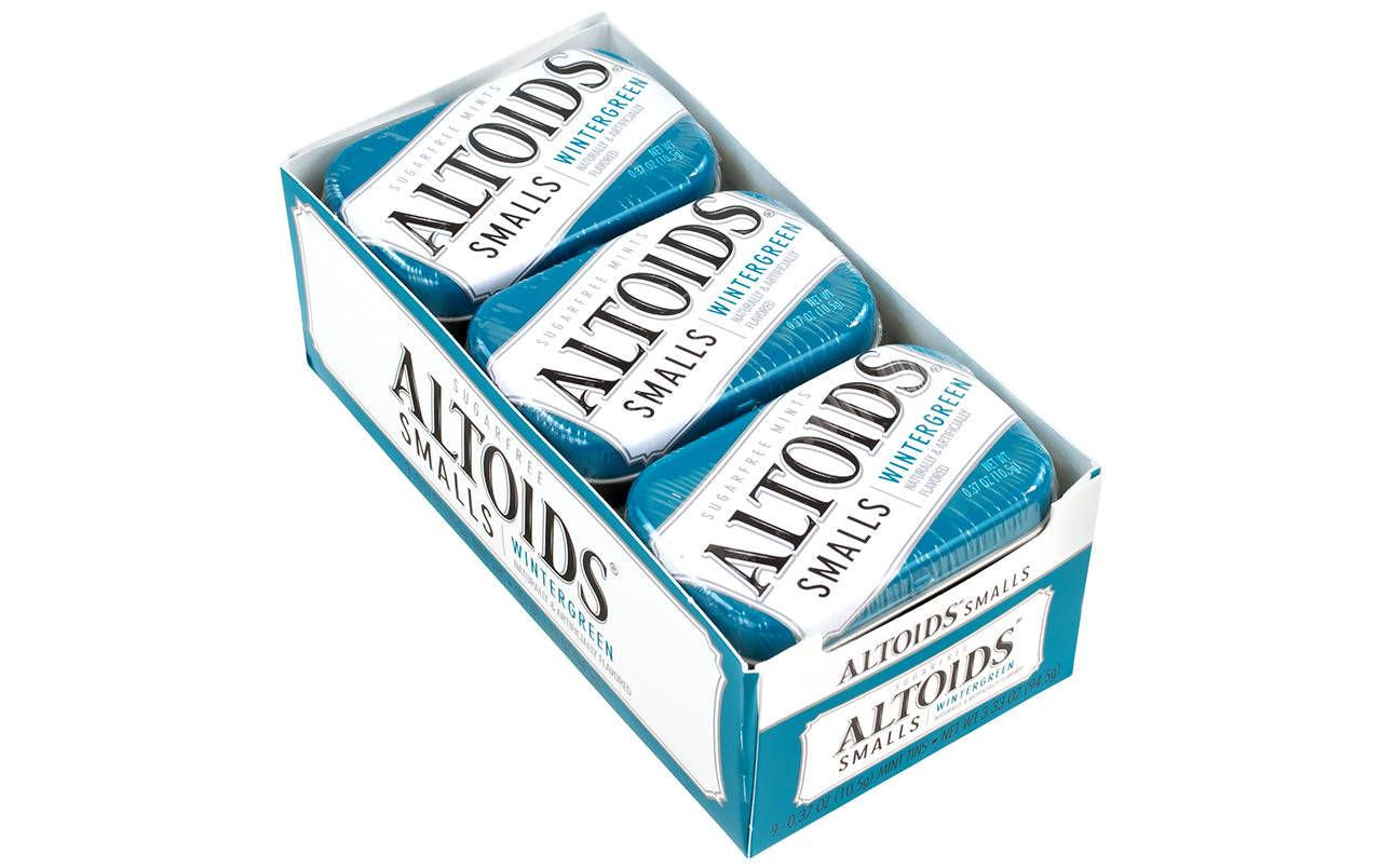 Altoids Smalls Sugar-Free Mints, Wintergreen - 9 pack, 0.37 oz each