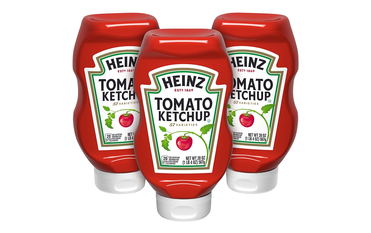 HEINZ Ketchup Squeeze Bottle, 20 oz, 3 Pack