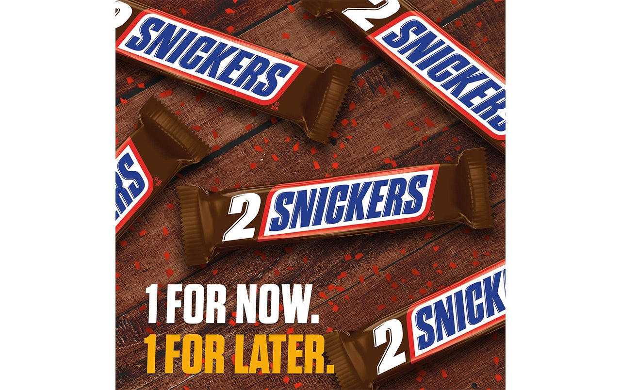 Two Snickers SNICKERS 2-To-Go Bars, 3.29 oz, 24 Count – Candydistributors.com