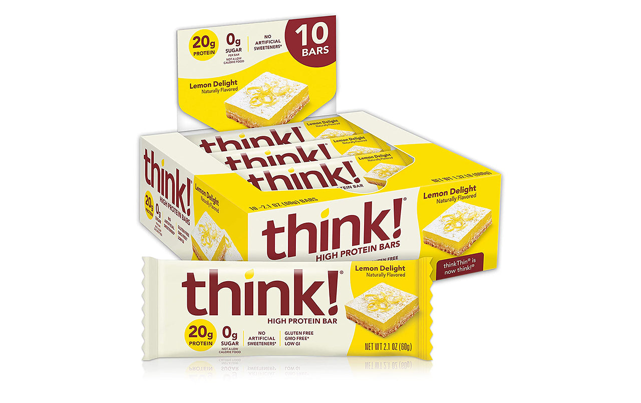 thinkThin High Protein Bars Lemon Delight, 2.1 oz, 10 Count