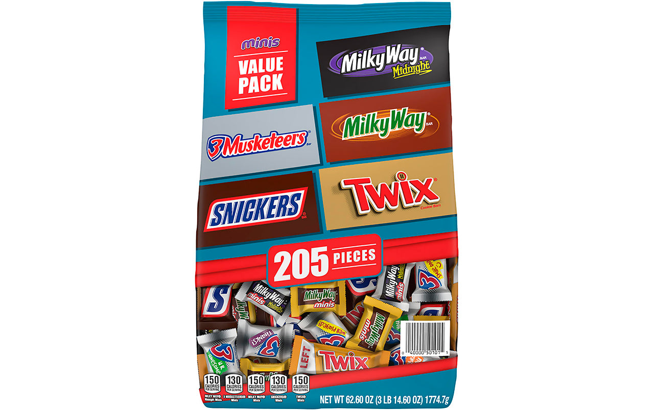 MARS Bulk Chocolate Candy Variety Mix, 5 Lbs Individually Wrapped Assorted  Mini Fun Size Candy Bars M&M'S, SNICKERS, 3 MUSKETEERS & MILKY WAY for  Pinata Filler and Kids Party - Yahoo Shopping