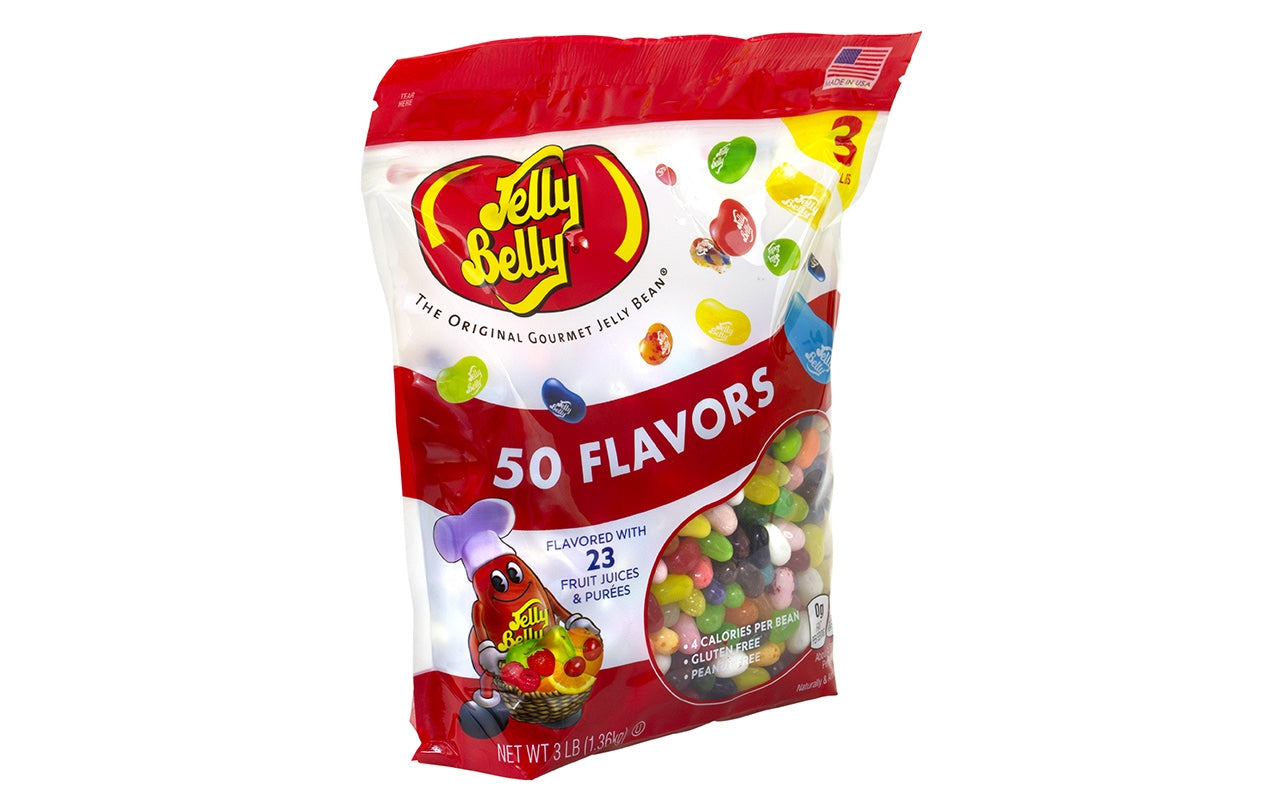 Jelly Belly 50 Flavor Gourmet Jelly Beans - 3 Lb Bulk Bag